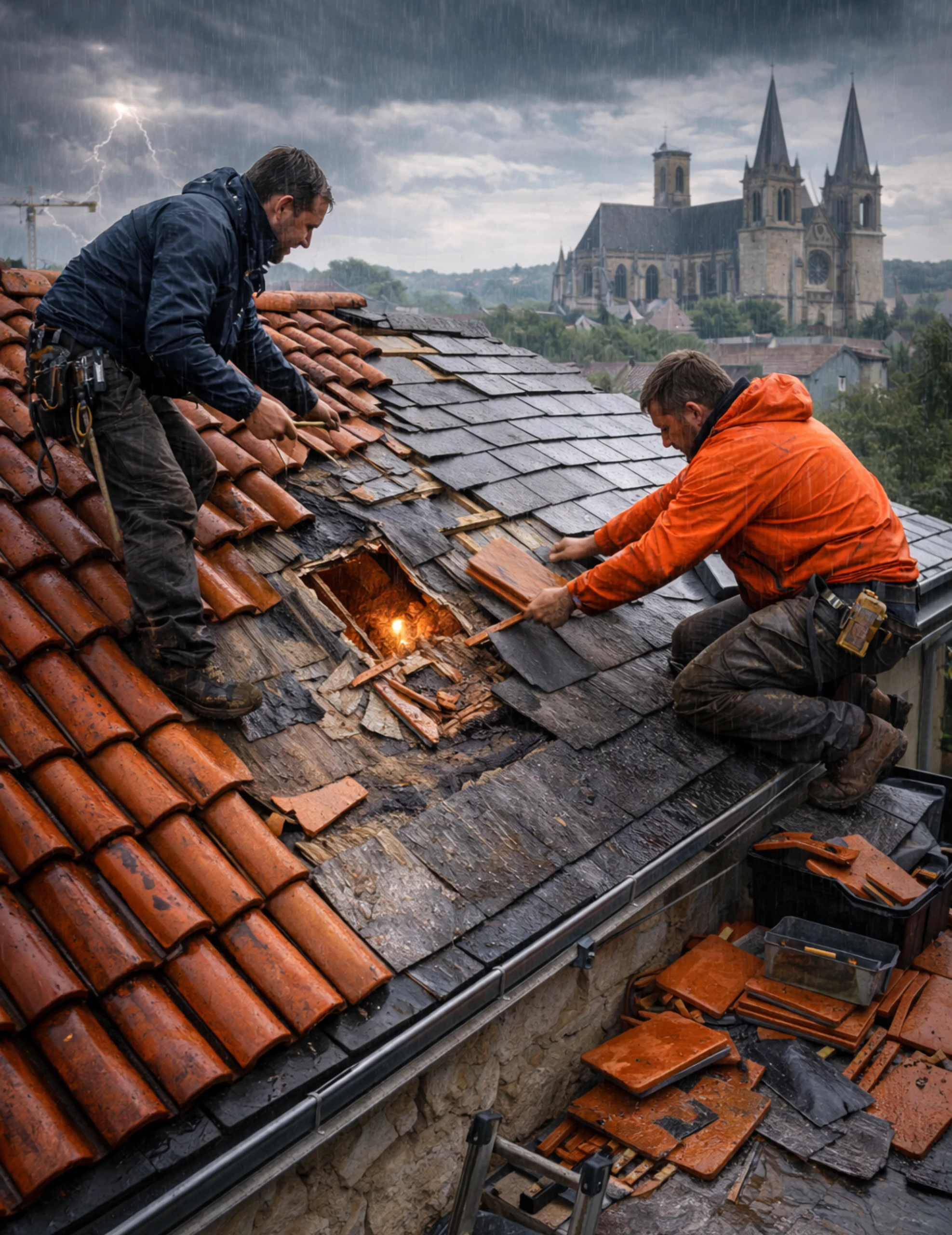 Urgence fuite toiture à Poitiers